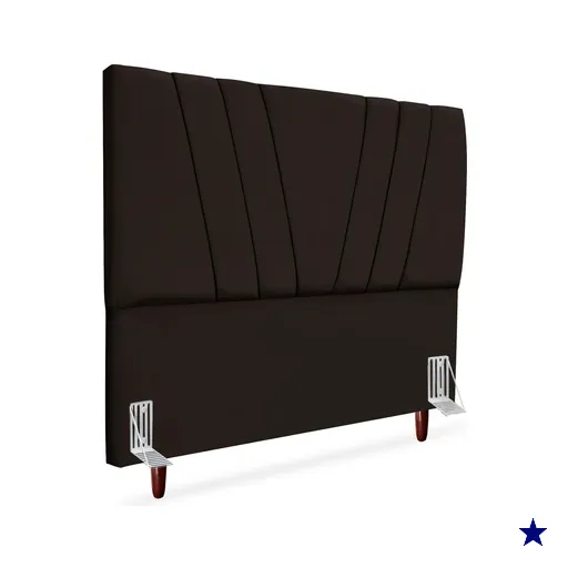 Cabeceira Queen 160cm Bell Suede Marrom RM