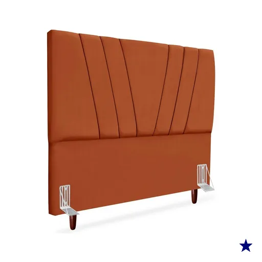Cabeceira Queen 160cm Bell Suede Terracota RM