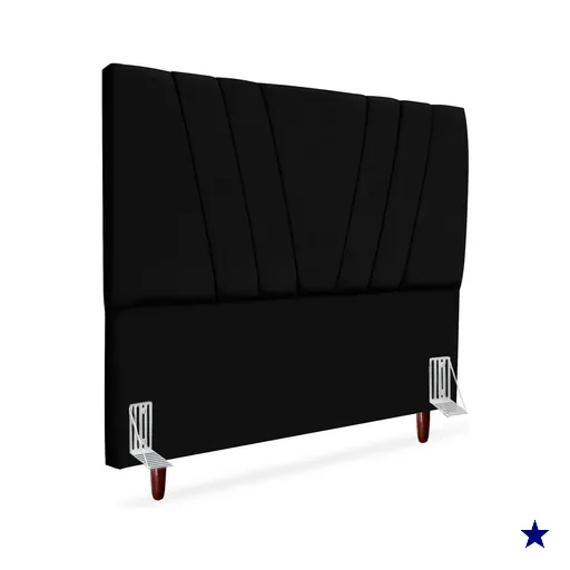 Cabeceira Queen 160cm Bell Suede Preto RM