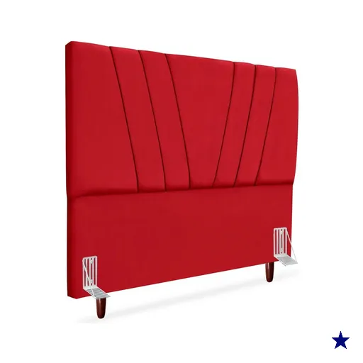Cabeceira Queen 160cm Bell Suede Vermelho RM