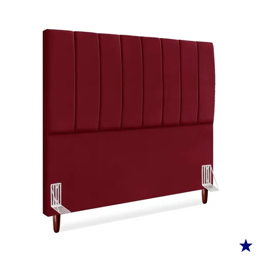 Cabeceira Queen 160 cm Com Frame Carla Suede Vinho Artte