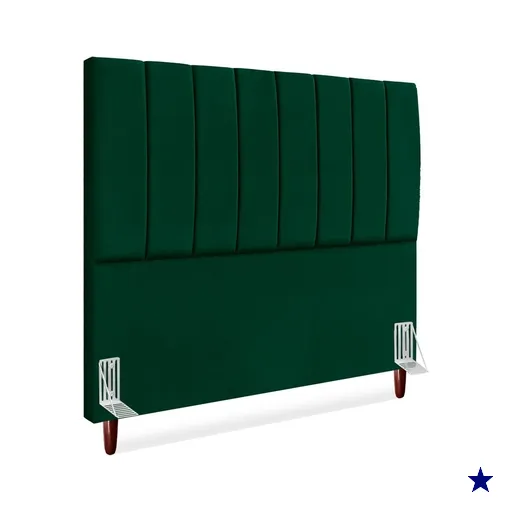 Cabeceira Queen 160 cm Com Frame Carla Suede Verde Artte