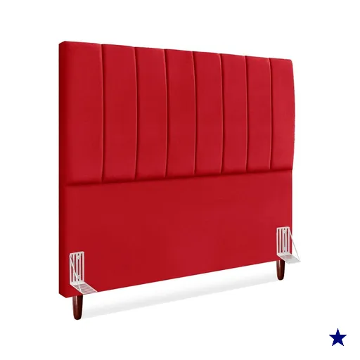 Cabeceira Queen 160 cm Com Frame Carla Suede Vermelho Artte