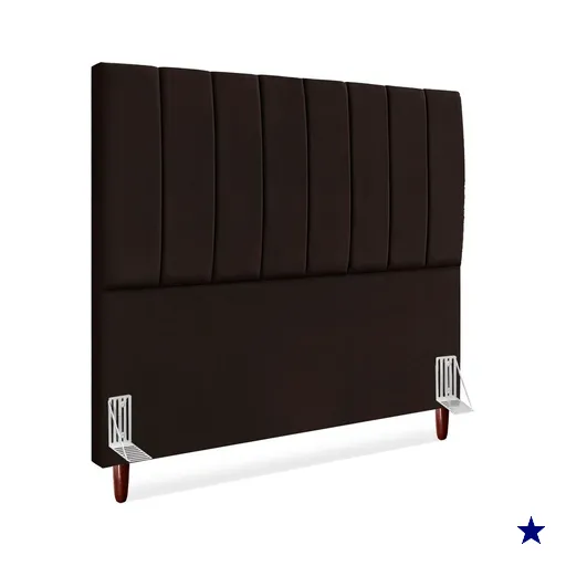 Cabeceira Queen 160 cm Com Frame Carla Suede Marrom Artte