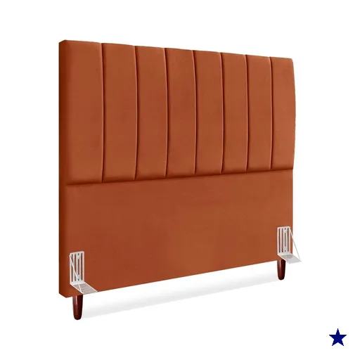 Cabeceira Queen 160 cm Com Frame Carla Suede Terracota Artte