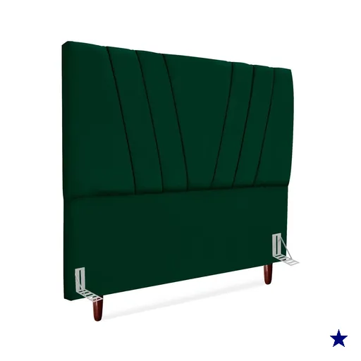 Cabeceira Queen 160 cm Com Frame Belgica Suede Verde Artte