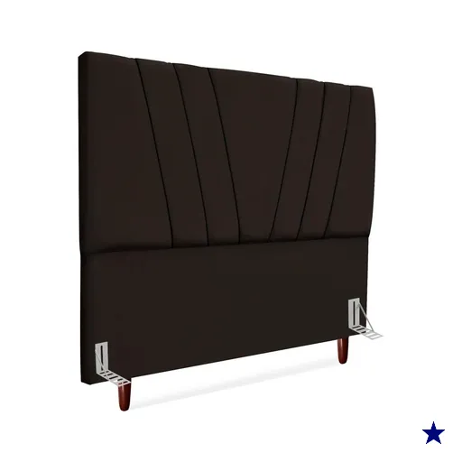Cabeceira Queen 160 cm Com Frame Belgica Suede Marrom Artte