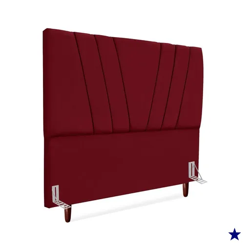 Cabeceira Queen 160 cm Com Frame Belgica Suede Vinho Artte