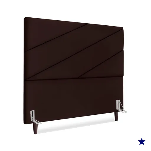 Cabeceira Queen 160 cm Com Frame Cristal Suede Marrom Artte