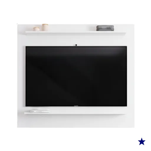 Painel Suspenso Para TV 50 Polegadas BP Tessa 120 cm Branco Eratto Moveis