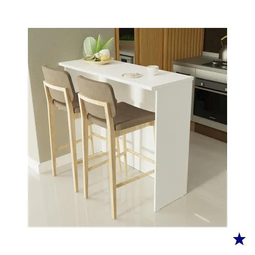 Bancada Ilha para Cozinha 120 cm Branco Madesa