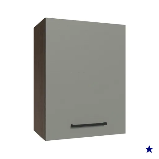Armário Aéreo 50cm 1 Porta Rustic/Cinza Agata Madesa