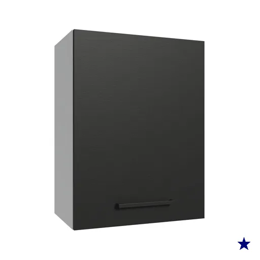 Armário Aéreo 50cm 1 Porta Branco/Preto Agata Madesa