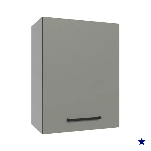 Armário Aéreo 50cm 1 Porta Branco/Cinza Agata Madesa