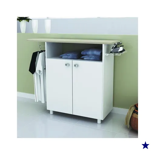 Tábua de Passar Roupa com Armário 2 Portas Multimóveis CR30007 Branca