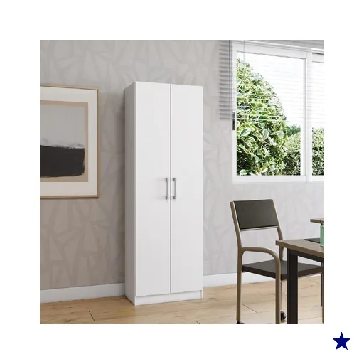 Armário Escritório 2 Portas Branco Carraro