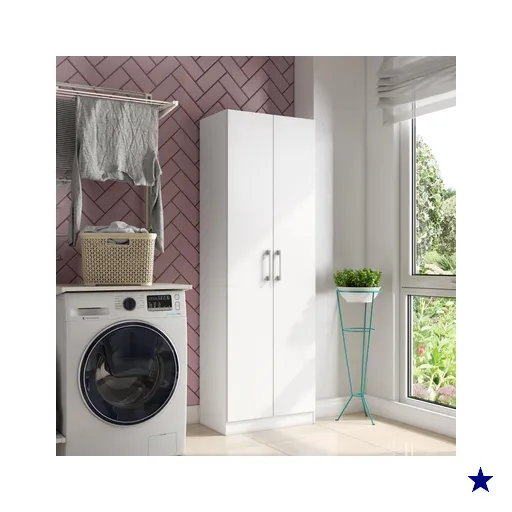 Armário Lavanderia 2 Portas Branco Carraro