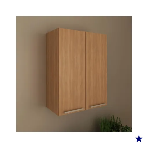 Armário de Cozinha Aéreo com 2 Portas 60cm Multimóveis CR20426 Freijó