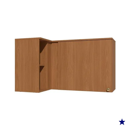 Armário Aéreo de Canto 1 Porta 98cm Elara Kappesberg Canela