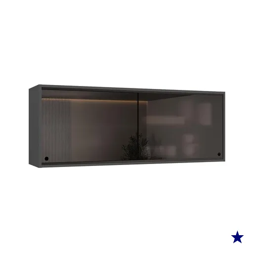 Armário de Cozinha Aéreo com 2 Portas de Vidro 120cm Milano Multimóveis…