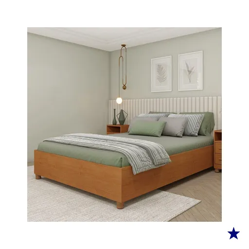 Cama de Casal para Colchão 138x188cm Multimóveis CR35458 Cinamomo