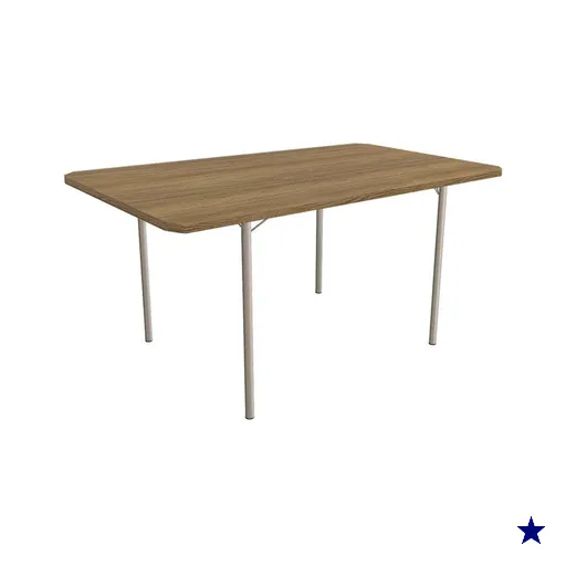 Mesa p/ Cozinha Sena c/ Tampo 1.60cm Niquel/Nogueira - Kappesberg