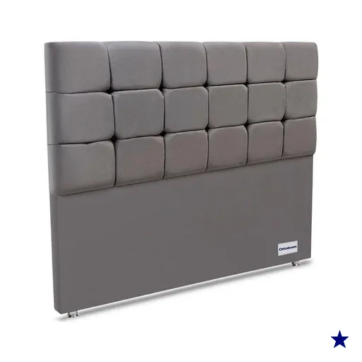 Cabeceira Cama Box Estofada Piave Linho Casal - Linho Cinza - Ortobom