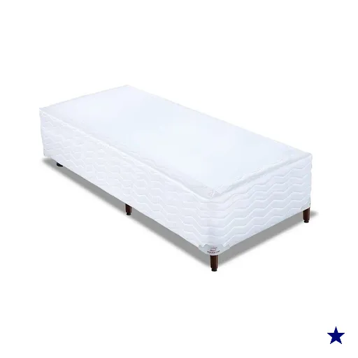 Cama Box Base Universal Solteiro Sommier Plus Bordado White (88x188x24) -…