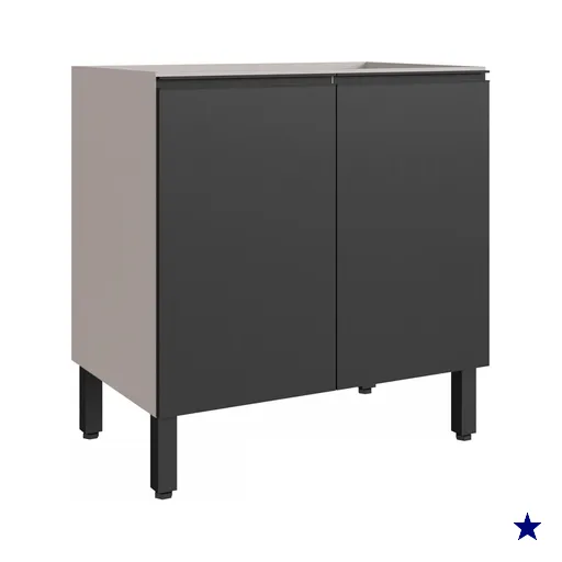 Armário de Cozinha 80 Cm 2 Portas 1 Prateleira