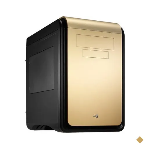 Gabinete Aerocool Dead Silence Cube Gold Window MicroATX, EN52391 