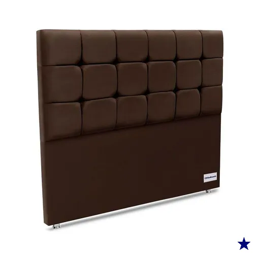 Cabeceira Cama Box Estofada Piave Linho Queen - Linho Marrom - Ortobom