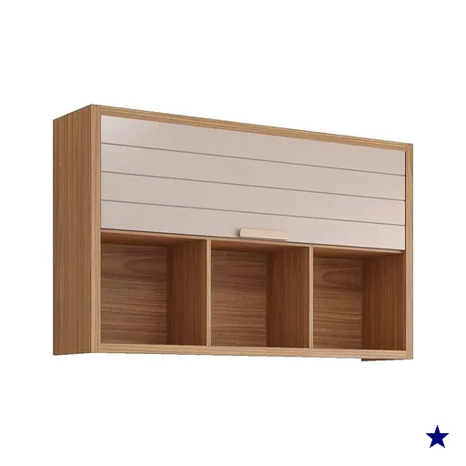 Armário Aéreo Cozinha Modulado Eloise c/3 Nichos e 1 Porta Basculante Riscada…