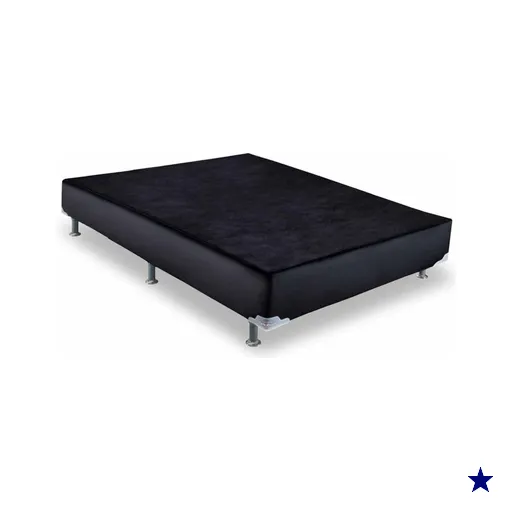 Cama Box Base Universal Viúva Americana Courano Nero Black (128x188x23) -…