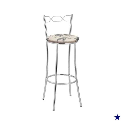 Kit 2 (Duas)Banquetas Cromadas BC51A de Metal e Assento Espuma D15 Treparoni -…