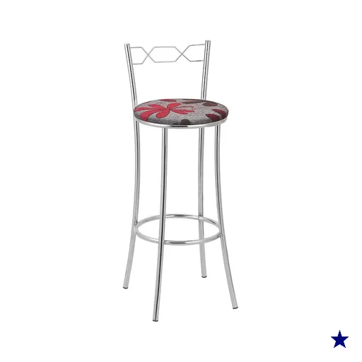 Kit 2 Banquetas Cromadas BC51A de Metal e Assento Espuma D15 Treparoni -…