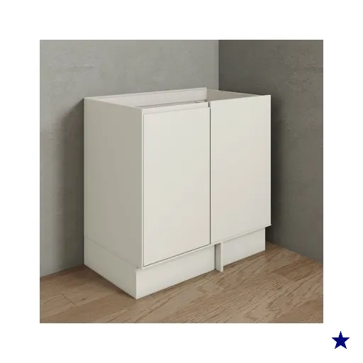 Balcão de Cozinha de Canto 84 Cm Fineze 1 Porta 100% Mdf Areia Hp - Henn