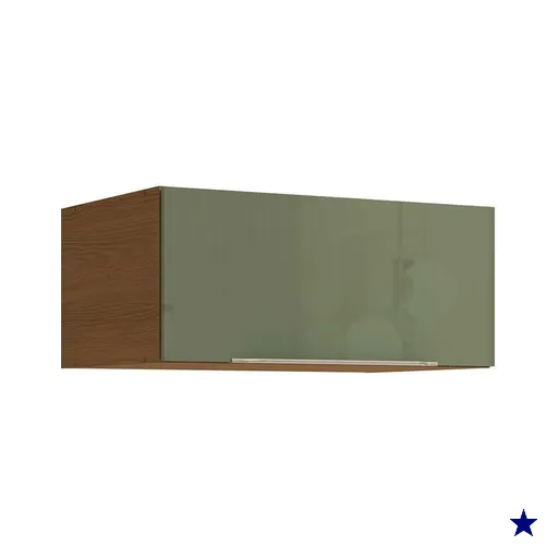 Armário Cozinha Vibra T654 c/ 1 Porta Basculante 80x50cm Canela/Verde Pistache…