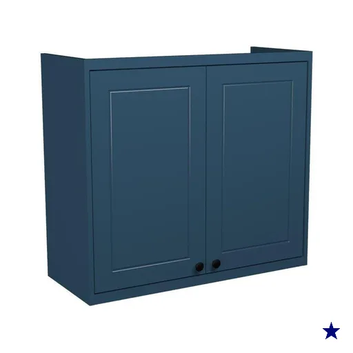 Armário Aéreo p/ Cozinha Évora PH 3123 c/ 2 Portas 80cm Azul - Herval