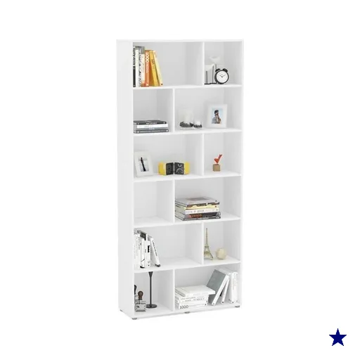 Estante Livreiro Solteiro Xangai Branco - Politorno