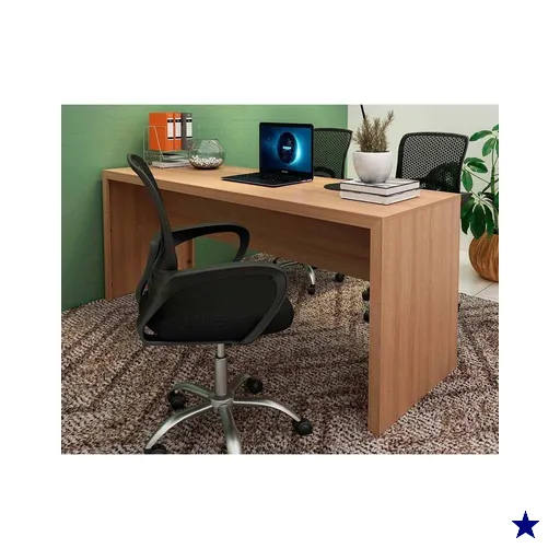 Mesa Notebook Escritório ME4185 180cm Amêndoa - Tecno Mobili