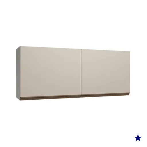 Armário Aéreo 120 cm 2 Portas Crema Nice Madesa