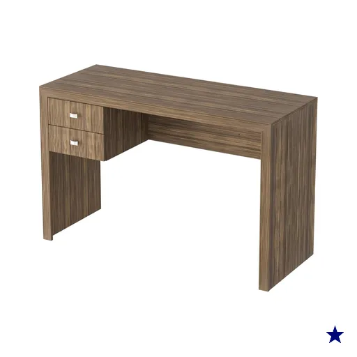 Mesa para Escritório 117cm com 2 gavetas ME4123 Nogal Tecnomobili