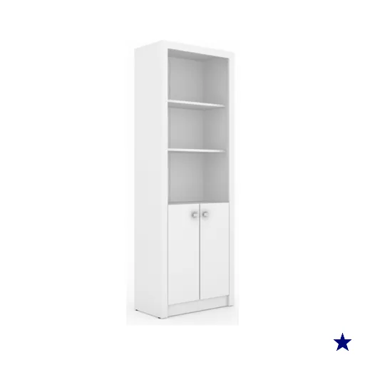 Armário Para Escritório Alto 2 Portas Me4110 Branco - Tecno Mobili