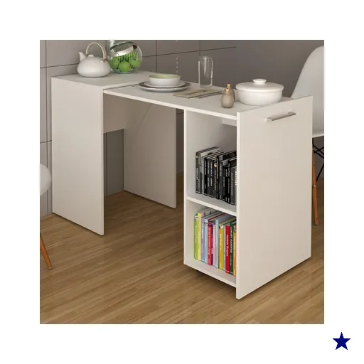 Armário Para Escritório Retrátil 1 Prateleira Branco Me4170 - Tecno Mobili