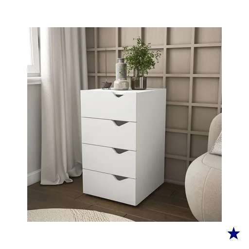 Gaveteiro Porto 4 Gavetas 40250684 Branco - Politorno