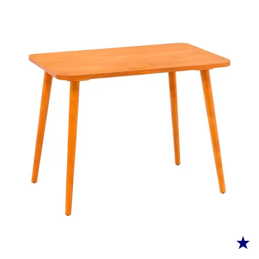 Mesa Infantil João e Maria em Madeira Maciça 66x48x51cm Natural Acetinado…