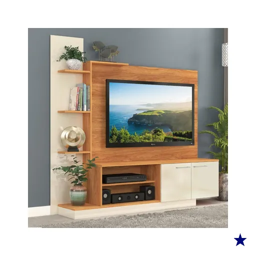 Estante para TV Até 55 Polegadas Havana 2 Portas Cinamomo/Off White - Fellicci
