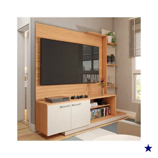 Estante para TV Até 55 Polegadas Castelar 2 Portas Cinamomo/Off White -…