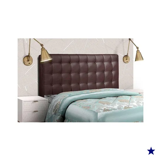 Cabeceira Cama Box Estofada Casal Casal Dama Plus Suede Marrom Chocolate -…