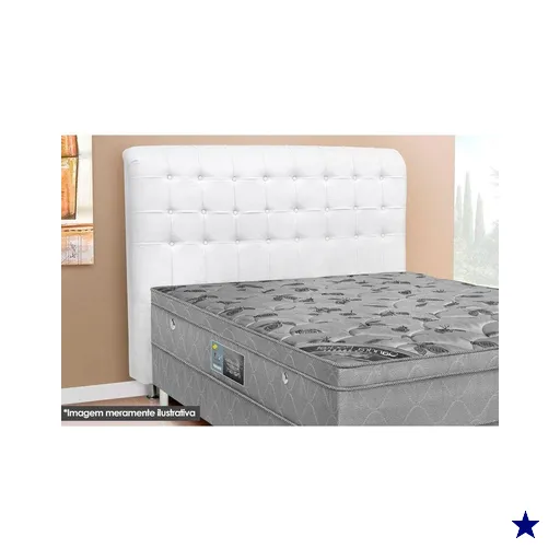 Cabeceira Cama Box Estofada Casal Dama Plus Courano Branco - Simbal